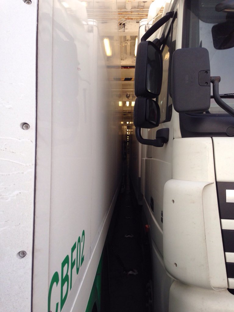 Packed on the Caen boat,heading home.