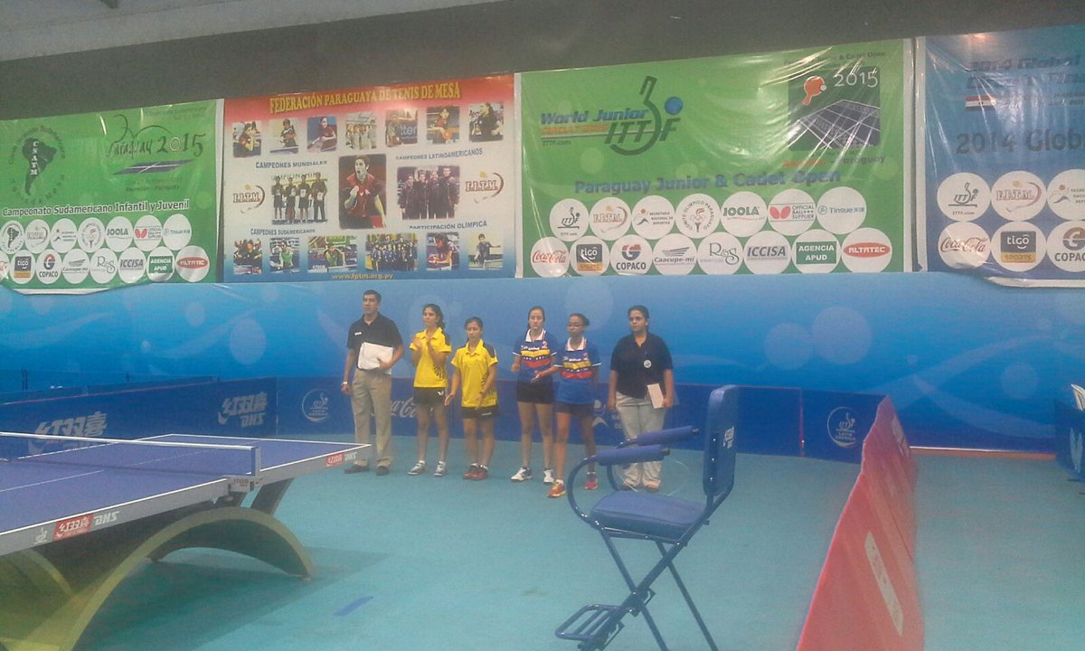 sndpy's tweet photo. En #Tenisdemesa Final en dobles femenino Venezuela vs Ecuador #JSEPY2015 https://t.co/vhcF2iDjhL