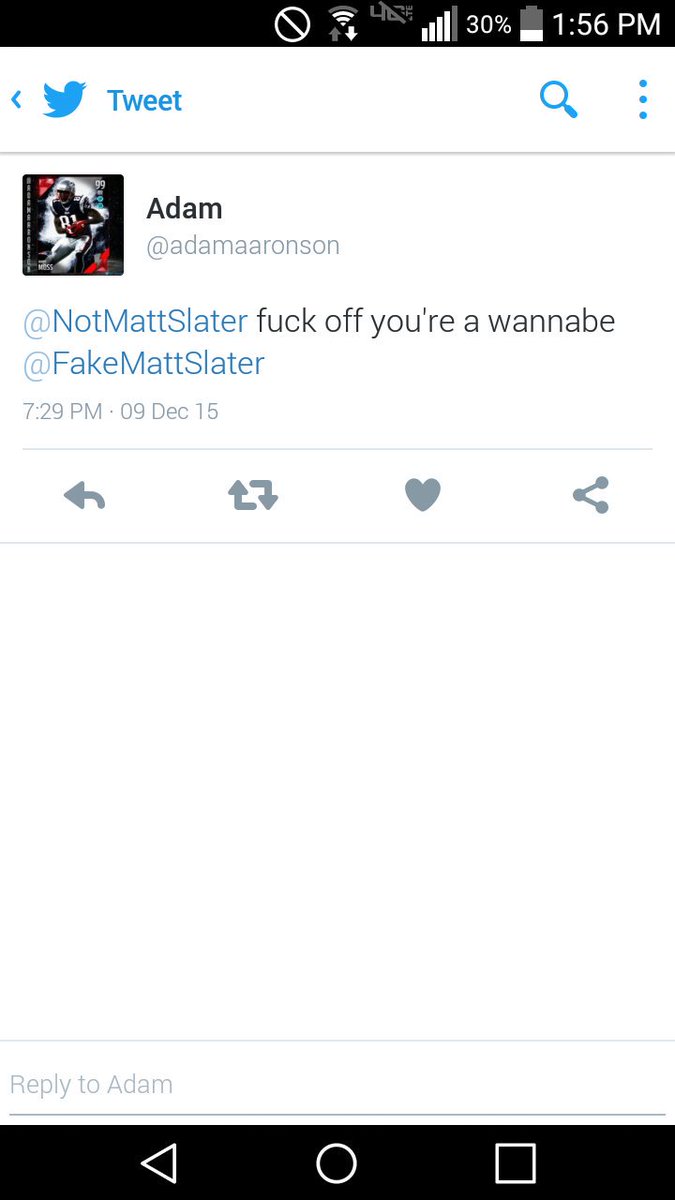 NotMattSlater's tweet photo. @adamaaronson @FakeMattSlater hey @CompetitiveTB12 look how angry Adam is https://t.co/Gyion3GhWB