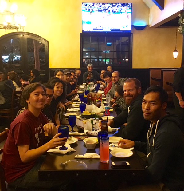 scrapforcegame's tweet photo. Team #ScrapForce at our holiday dinner right before our adventure with mini golf, go-karts & more! #gamedevlife https://t.co/nZ2RYoe9pY