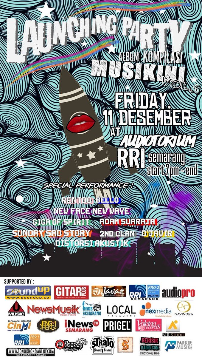 LAUNCHING PARTY ‘MUSIKINI VOL 1’ – 11 Des 2015 @gd RRI Semarang valetna.wordpress.com/2015/12/11/lau…