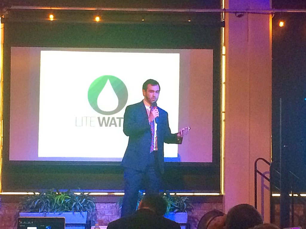 AlaLaunchpad's tweet photo. Pitching now is @litewateruv-- a mini water treatment plant for a faucet. #StartupAL2015 https://t.co/pbkG1JYc5W