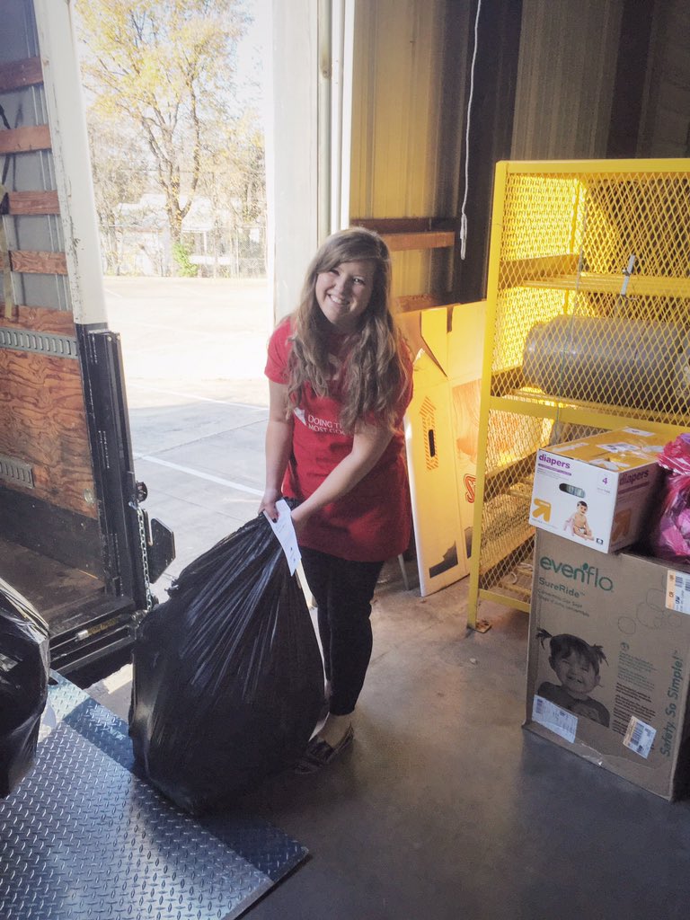 Unloading the truck full of presents for the Angel Tree program! There's going to be some happy kids this Christmas!