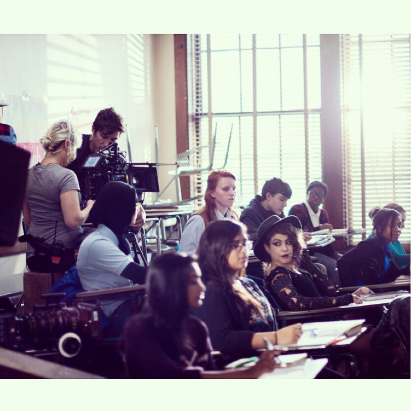Classrankmovie's tweet image. Yesterday we were filming @ Bolton HighSchool in Alexandria-meet Goth Chick played by @LeeBroda #classrank#leebroda