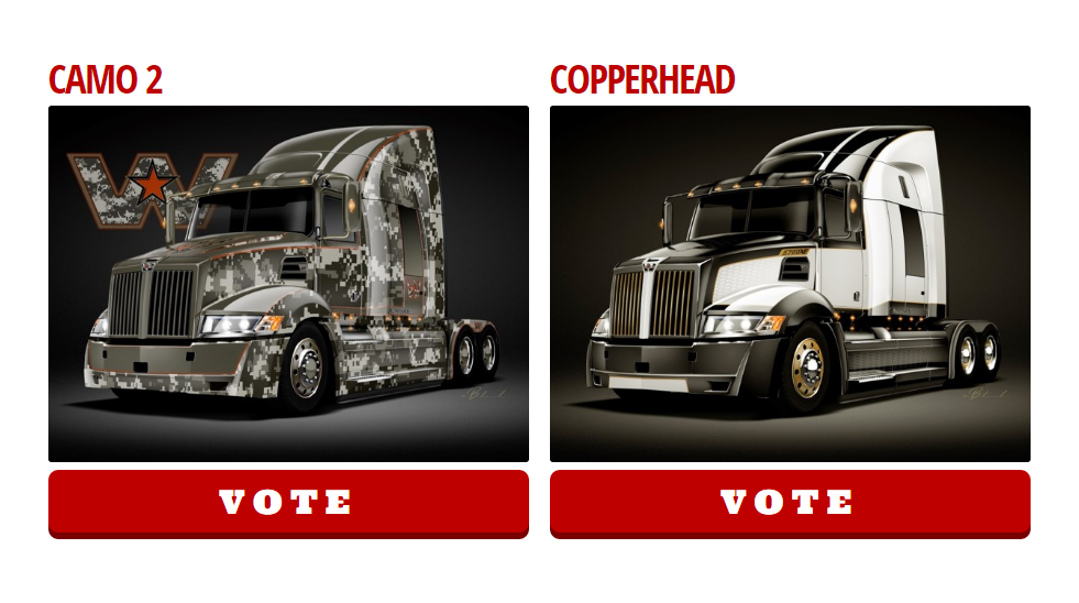 WstrnStarTrucks's tweet photo. #DesignOurStar round 6 has begun. What paint job would you add to this 5700XE beast? Vote: https://t.co/WC5Funf2hR https://t.co/y2VJnQalFR