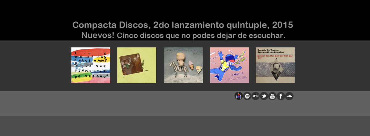CompactaDiscos's tweet photo. 2do lanzamiento quintuple, 2015
@CompactaDiscos https://t.co/0p2cZNlNn0
#Nuevosdiscos #Alternative #rock https://t.co/uC4zXcjKUy