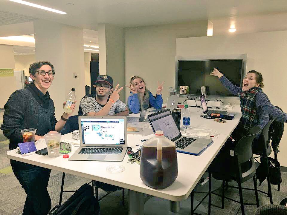 ProjectNE1's tweet photo. The #SlideSquad up late and working hard to #PassThePeace https://t.co/Kq4PpwdFVK