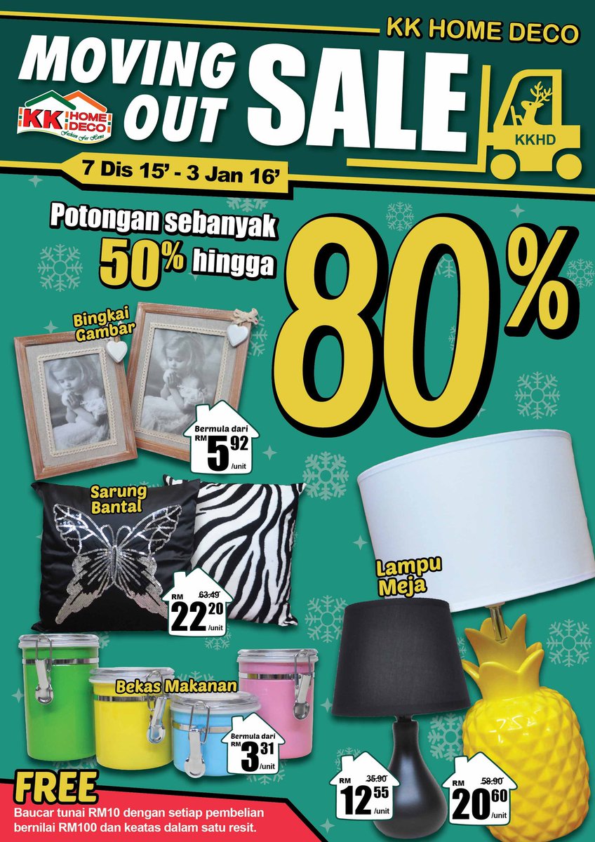 KK_HomeDeco's tweet image. Ayuh warga2 shah alam kita terjah KK Home Deco SACC MALL! Diskaun sebanyak 50% hingga 80% tau! Tak main la 10% 20% 😆