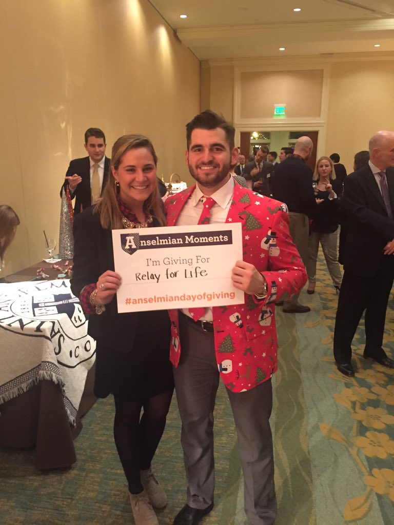 SGAClass13's tweet photo. Devon and Jimmy are in Boston tonight showing their support for @AnselmianAlumni! https://t.co/jxLXRozaRZ