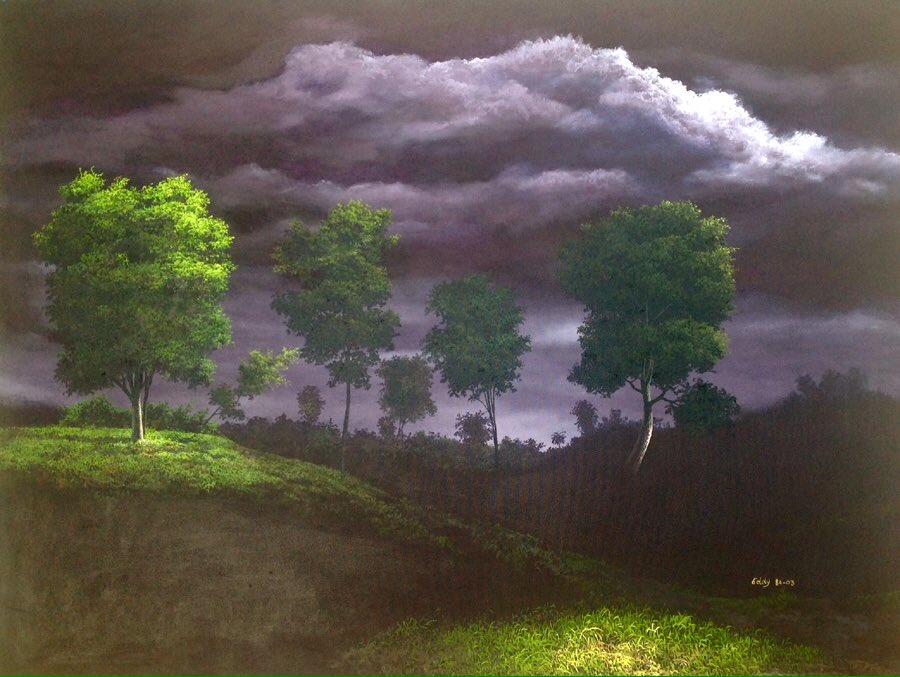 HaitianArtKatie's tweet photo. #celebrityjet #haitianart.com #cuba Eddy Ochoa Moon Shadows oil on canvas https://t.co/gwuVcwbS9Z