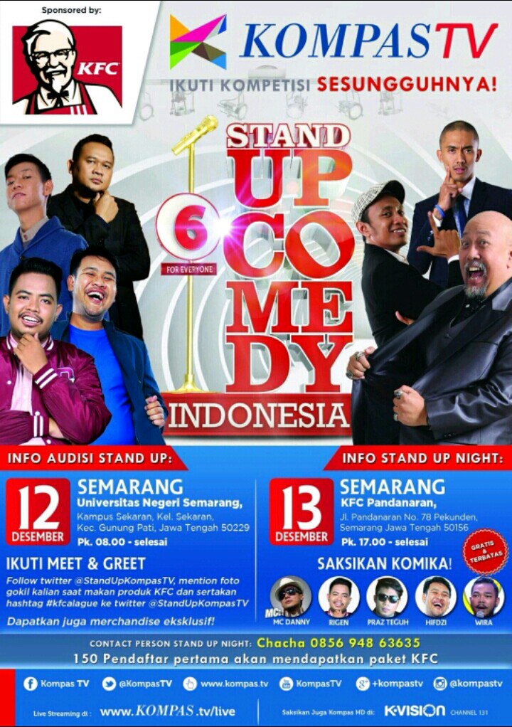 arieslimitless's tweet image. Hadir di Semarang..@Praz_Teguh @hifdzikhoir @StandUpKompasTV @arisaputro @StandUpIndoSMG