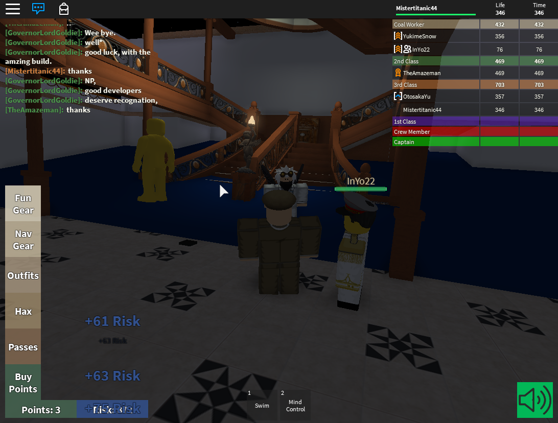 Misterspooks44 On Twitter Getting The First Real Taste Of The Sinking In Theamazemanrblx S Upcoming Titanic Game Https T Co Vui8zrtosi Https T Co 0cxxmn7skw - titanic in roblox how to get points