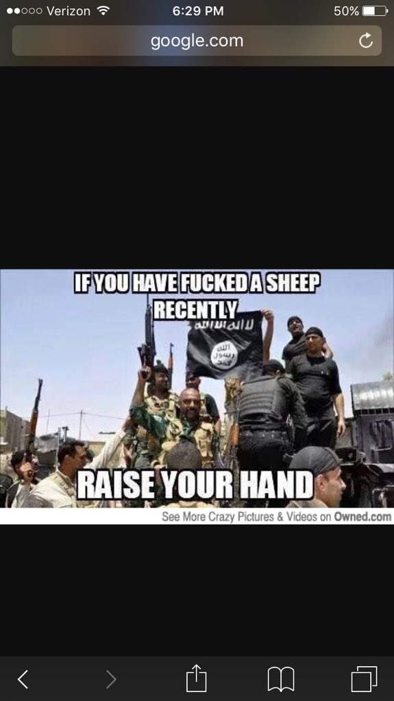 stephen_686's tweet photo. #Daeshbags #isis #islam #trolling #fuckisis #goatfuckers https://t.co/kua3JnuRvH