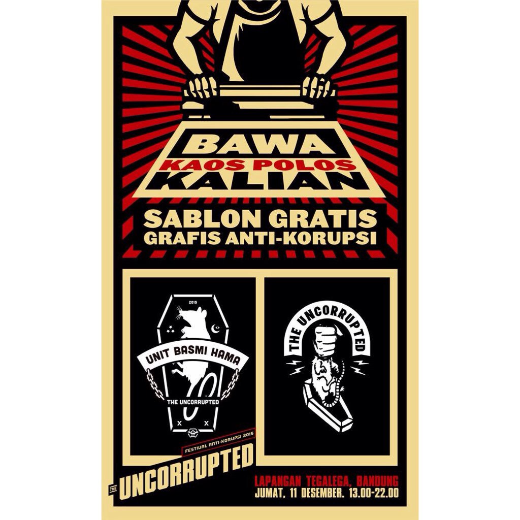 Ayo ramaikan Konser Rakyat Festival Antikorupsi 2015 skrg di Tegalega. GRATIS! #GakPakeKorupsi 
Cc: <a href="/ridwankamil/">Ridwan Kamil</a>