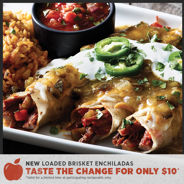 Applebee's on Twitter "Loaded Brisket Enchiladas for 10? ¡Vamos
