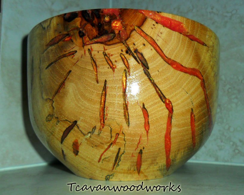 tammycvanaugh's tweet photo. new tricolor pink gold copper mix #resininlay #woodturnings #new https://t.co/zbErvJO5J5