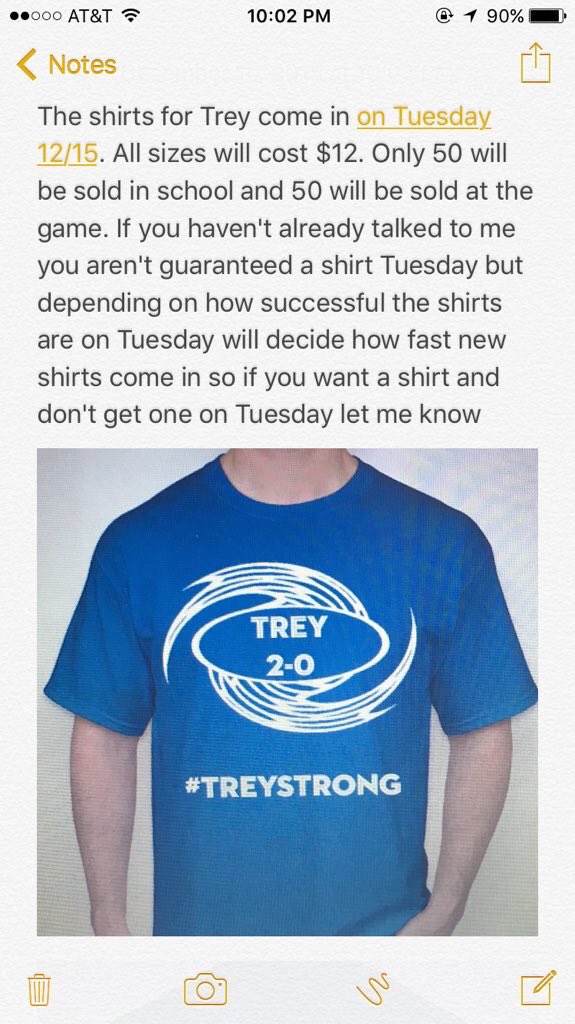 Spread the word! Talk to Jordan Phillips for more information #Play4Trey #TreyStrong