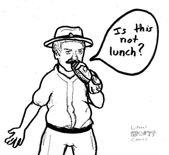LiteralComics's tweet photo. In a tragic misunderstanding, MVP Phil E. Cheezesteque has been eaten by #Rangers star R. Swansonn #LiteralComics https://t.co/u6AH2RkuHn