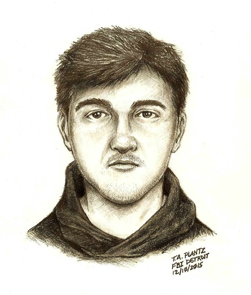 WLNS's tweet photo. Sketch released from @MeridianTwpPD of man who snuck into woman's unlocked apartment on Hannah Blvd. More at 11 https://t.co/9HFNQxLtFj