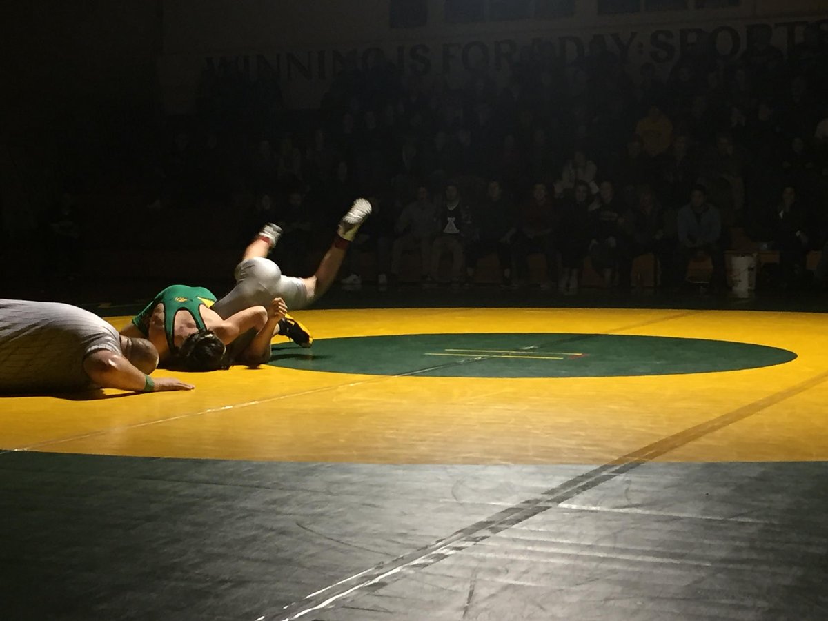 VHSPirates's tweet photo. Chase Wickman w/ a pin as VHS dominates #1 Montesano at home. Go Pirates!! https://t.co/pw75N30CwD