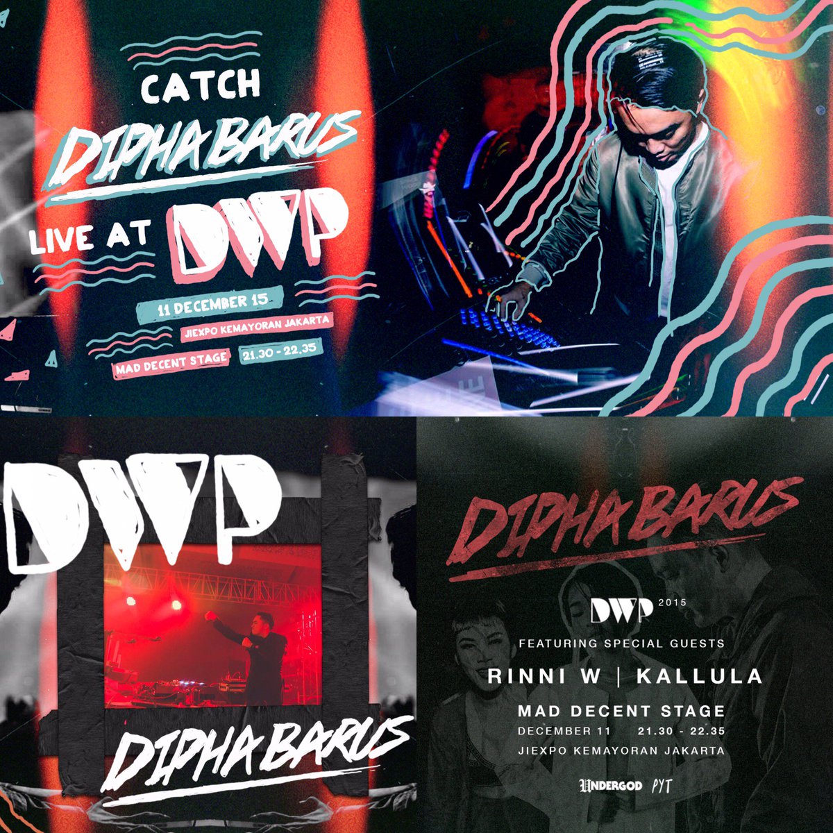 TONITE TONITE! @DWP2015
Playing <a href="/maddecent/">Mad Decent</a> stage
Friday, 11 December 2015
21.30 - 22.35
with <a href="/rinni_w/">Rinni Wulandari</a> and <a href="/kallula/">kallula harsynta</a>