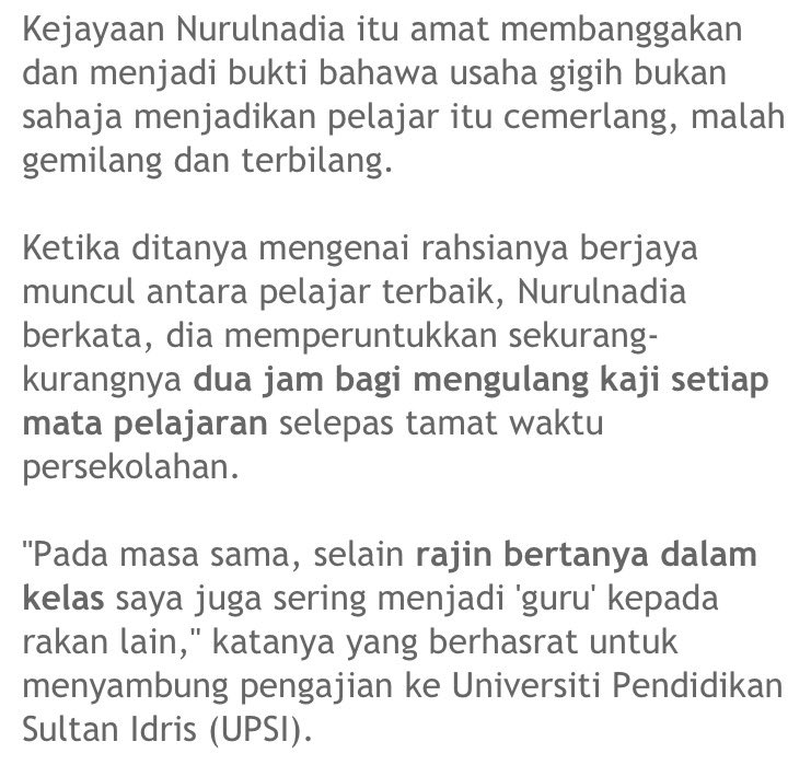 twt_mhsc's tweet photo. Nurul Nadia 4.00 #STPM 
(credit: https://t.co/UXBcX0euay) https://t.co/tijUTlGeGr