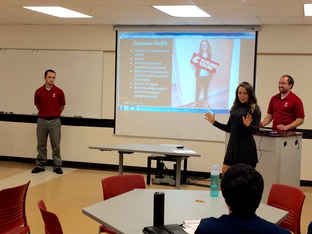 More #marketing presentations from our graduate students! <a href="/spomkt/">Yong Chae Rhee</a> <a href="/WSU_UREC/">WSU UREC</a>