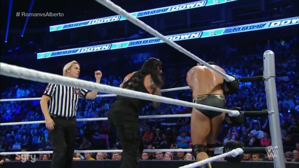 Ninah04422000's tweet photo. Roman taking it to ADR!
#SmackDown #RomanvsAlberto
#RomanReigns https://t.co/g5qEksshE4