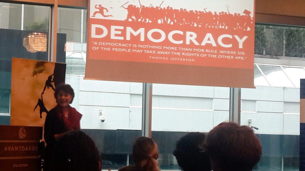 Let's talk about democracy! "it is nothing more than mob rule..." <a href="/SU_EDU/">Sabancı Üniversitesi, EDU</a> <a href="/MyrnaLewisDD/">Myrna Lewis</a>