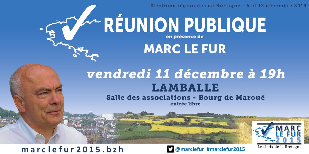 Réunion publique ce soir - 19h à Lamballe.