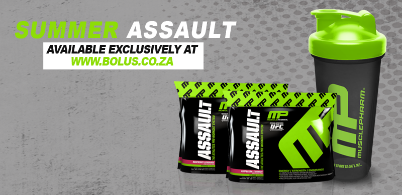 MusclePharmZA's tweet photo. Purchase 2 #Assault 7 servings for the price of 1, saving you R179 &amp; get a FREE shaker --> https://t.co/waMgFGR7DR https://t.co/jQIp9Y1eeW