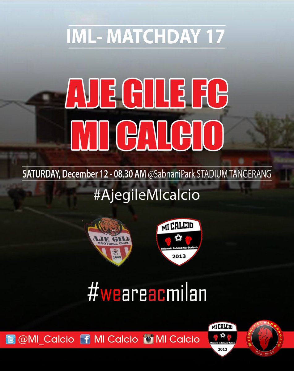 [Pusat] Besok Pagi #Giornata17 <a href="/IDNMiniFootball/">IDN MiniFootball</a> don't miss it! #IML #weareacmilan <a href="/MI_Giacarta/">MI Jakarta Raya</a> <a href="/infosuporter/">Suporter Indonesia</a>