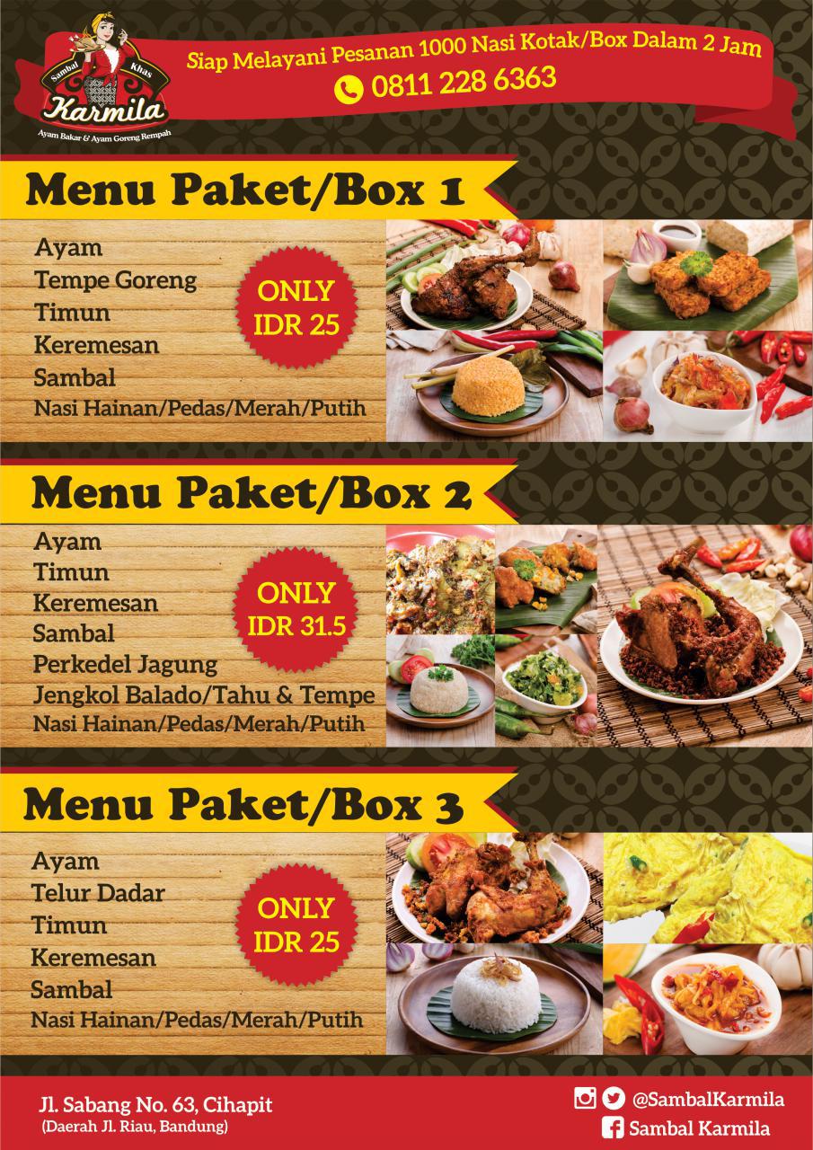 Sambal Karmila on Twitter: "Nih menu NASI BOX #SambalKarmila , siap