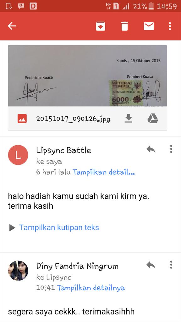 dinyfandria's tweet image. Thanks @NetCLBI hadiahnya.. lumayan 500 rebuk... 😂😊😙😙😙 #NetCLBI #NetCLC