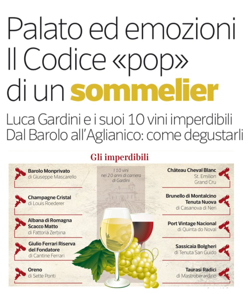 CarloOttaviano's tweet photo. I vini imperdibili di @GardiniLuca by @CorriereDiVini in attesa (il 19) del suo libro con @pierbergonzi @GazzaGolosa https://t.co/fwrJwA0HNF