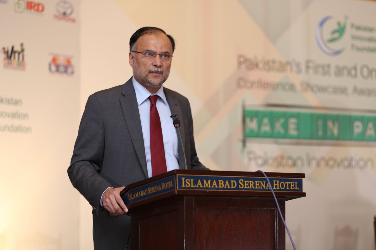 RehdpaDigital's tweet photo. Ahsan Iqbal speaking on the importance of #innovation at the #MakeInPK Innovation Forum 2015.@PlanComPakistan https://t.co/uBlKGbqjos