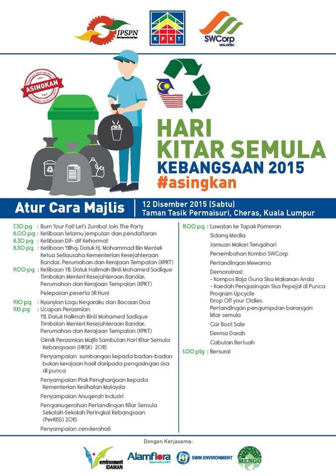 Swcorp On Twitter Aturcara Hari Kitar Semula Kebangsaan 2015 Mari Meriahkannya Hksk Hksk2015 Https T Co 5lpkdt3gli Twitter