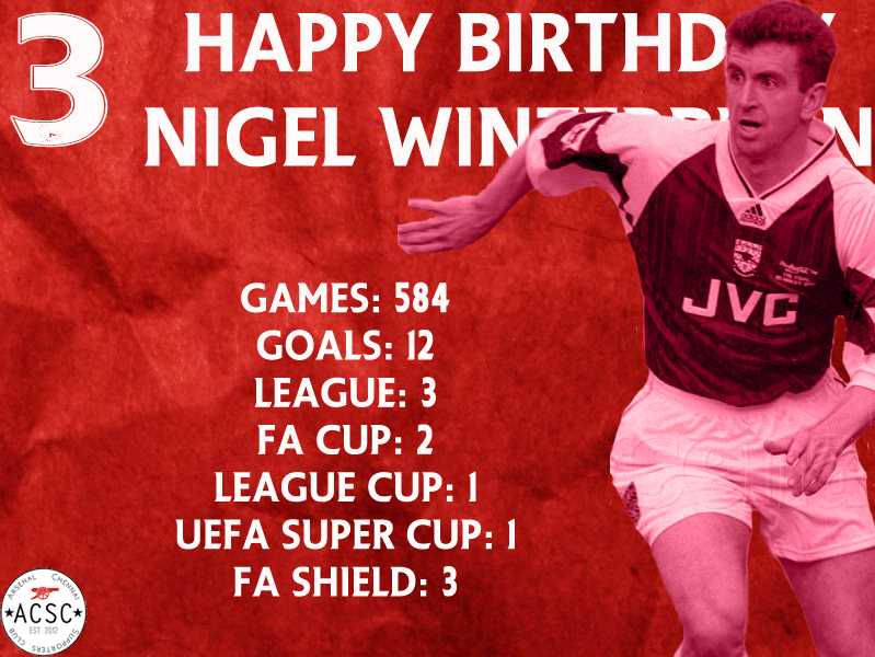  Supporters Club wishes legendary left back Nigel Winterburn a very happy birthday.  