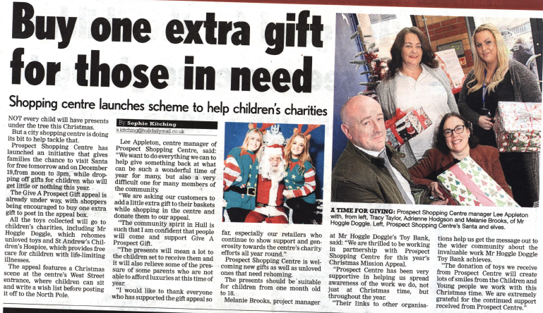ProspectCentre's tweet photo. Read about our #GiveaProspectGift appeal in today's @hulldailymail https://t.co/yTE7ZeZ2OE