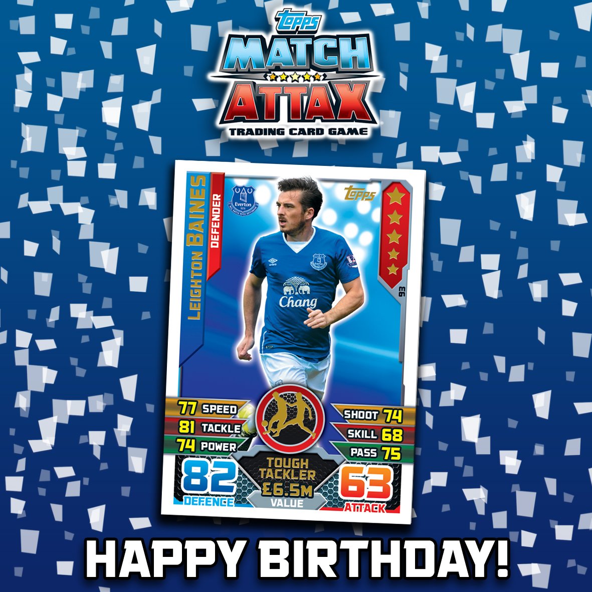 Happy birthday to full back Leighton Baines !  