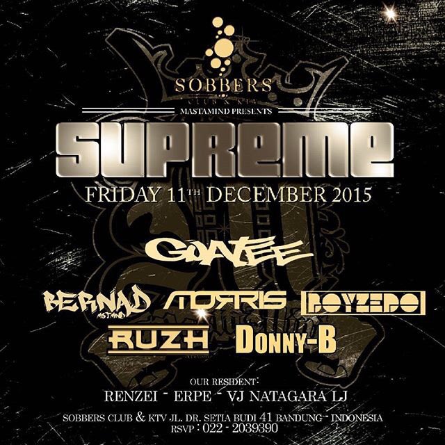 Tonight! 'SUPREME' w/ <a href="/GoateeReyhan/">TeukuReyhanSyah, ST</a> <a href="/BoyzEdo/">Boyzedo alrasyid</a> <a href="/SeyMorris/">Erga Yasa Puraga</a> <a href="/arisbernad/">Aris Bernad</a> <a href="/Ruzh_Gilang/">Gilang hendriyana</a> @donnytaufiq_B