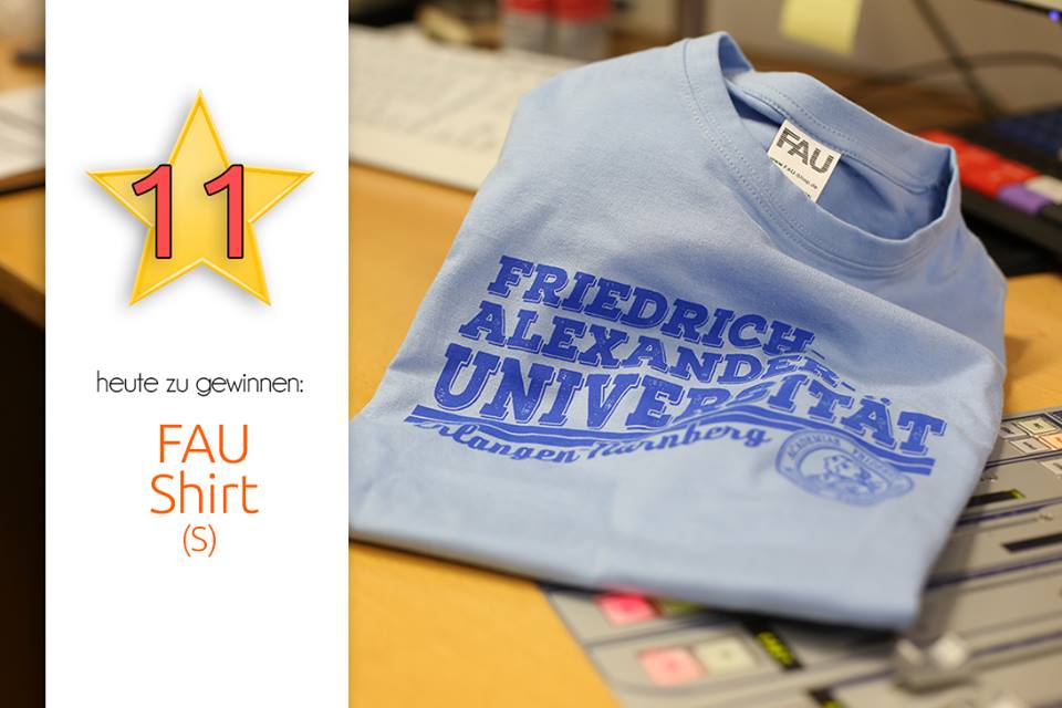 Zeigt eure Liebe zur Uni mit einem Shirt der <a href="/UniFAU/">FAU Erlangen-Nbg</a>. Gewinnen könnt ihr auf: facebook.com/funklust/
<a href="/funklustDE/">funklust</a>