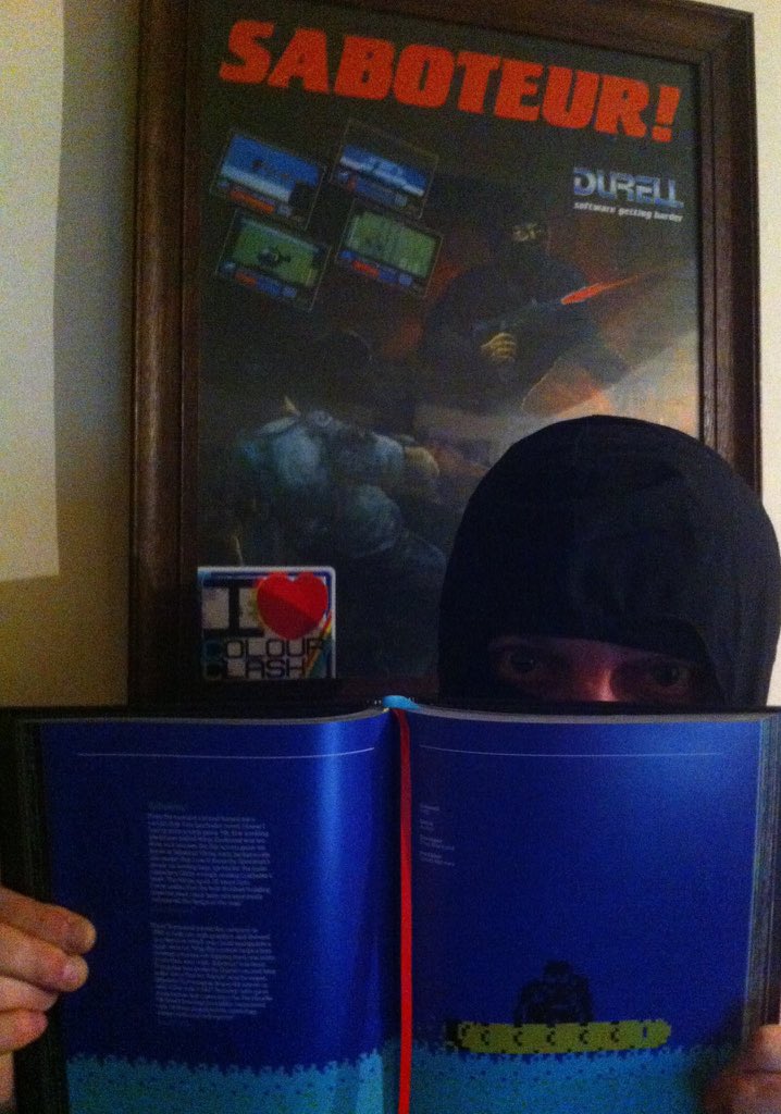 Saboteur creator Clive Townsend with his copy of the Spectrum book!