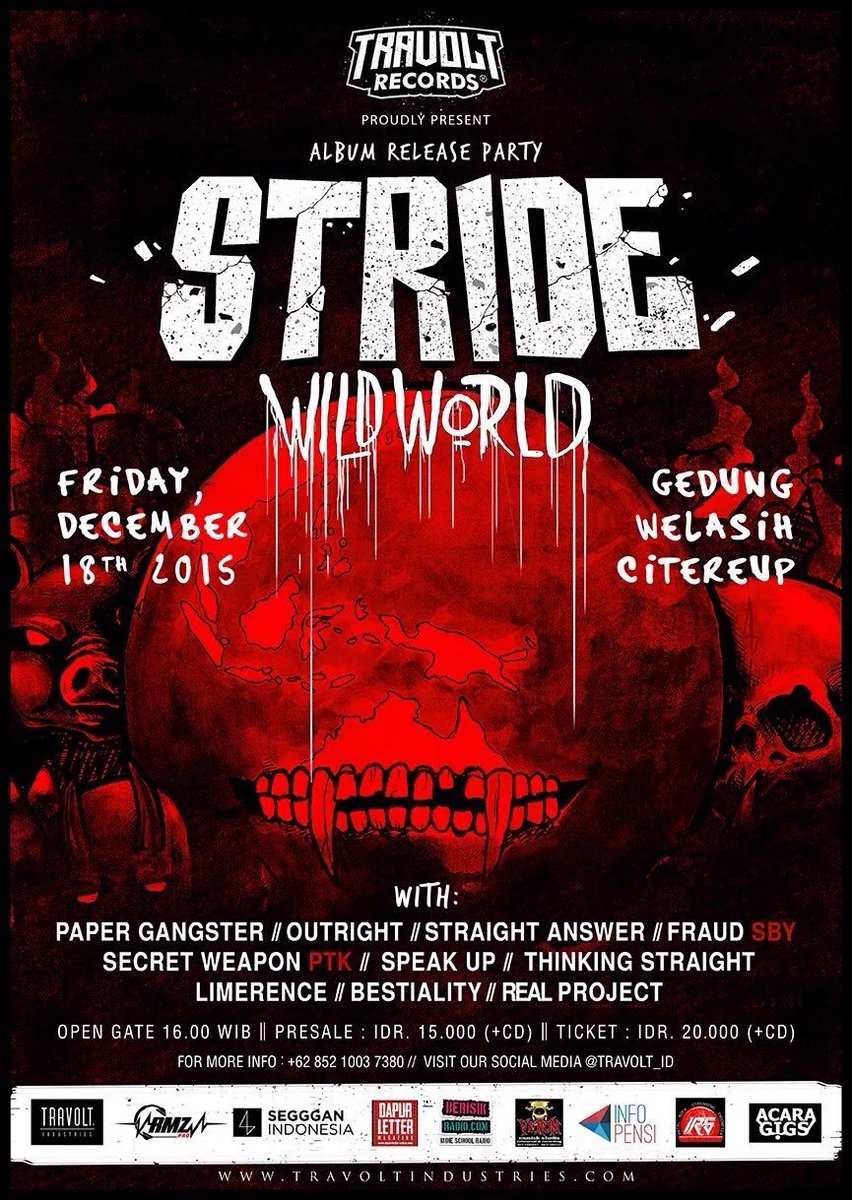 #ALBUMRELEASEPARTY <a href="/StrideHardcore/">STRIDE</a> "WILD WORLD" 18 Des 2015 at Gd welasih Citereup #SBMevent