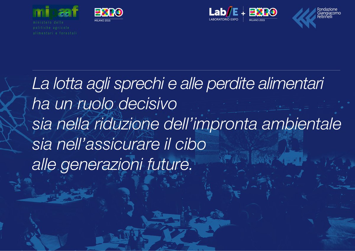 #expodopoexpo Lo spreco alimentare si combatte ogni giorno bit.ly/1GR8nqj <a href="/FondFeltrinelli/">Fondazione Giangiacomo Feltrinelli</a> <a href="/CartadiMilano/">Carta di Milano</a>