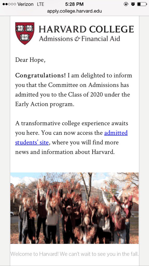 MegMegegreen's tweet photo. What can I say😳#prettyfreakingproud#harvard2020 https://t.co/egEKCxEMpv