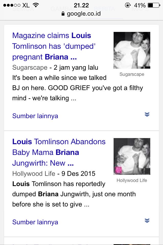 #NEWS Wooow just heard this rumors bout Louis dumped Briana, kinda feel bad about it. Sorry x