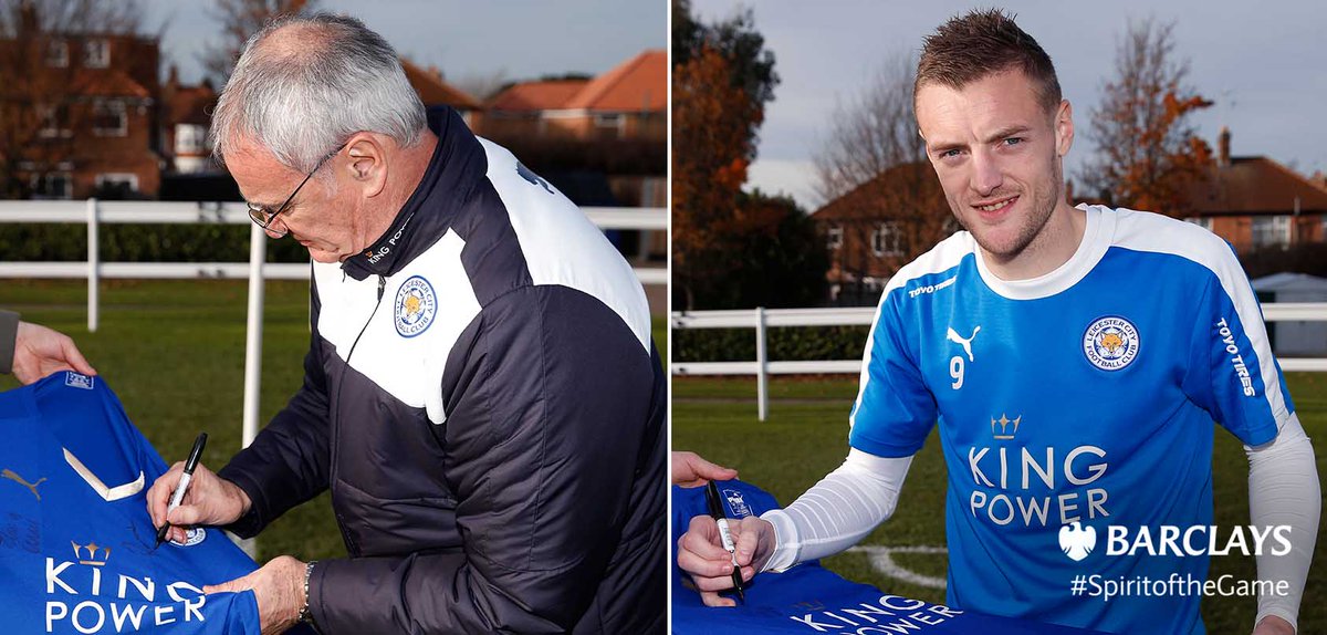 WIN a <a href="/LCFC/">Leicester City</a> shirt signed by #BPL Player and Manager of the Month <a href="/vardy7/">Jamie Vardy</a> and Claudio Ranieri. RT + follow to enter.