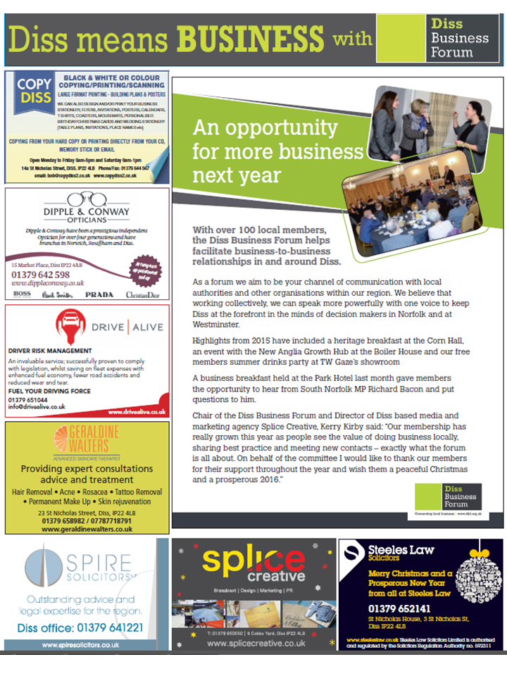 DriveAliveUKLtd's tweet photo. @DriveAliveUKLtd made it into today's @Diss_Express Christmas Feature #driverriskmanagement #fleetmanagement https://t.co/cTjiP8WW4a