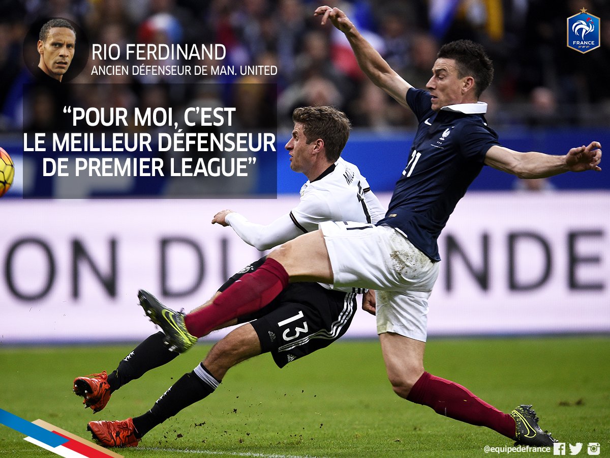 equipedefrance's tweet photo. .@rioferdy5, la légende de Manchester United, a été élogieux au sujet de @6_LKOSCIELNY ! #AllezLesBleus https://t.co/GIyilWtiFN